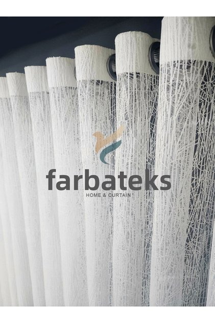 White Glass Rustic Tulle Curtain Eyelet Curtain Rustic Tulle Curtain