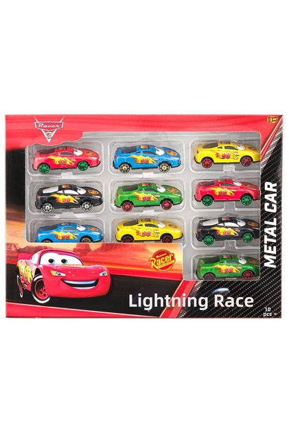 10-Piece Lightning Mcqueen Car Set Toy 10 Cars