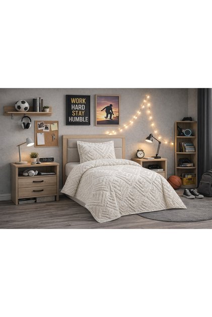 Yumosh Series Single Person Pike/Bedspread Set (2 Pieces)