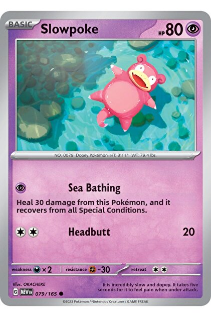 Slowpoke 79/165 Common Licensed Game Card (Sv151)