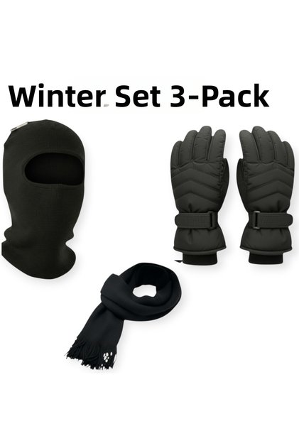 3-Piece Winter Set Snow Ski Gloves Balaclava Scarf | S/M -L -Xl Cold Windproof Unisex