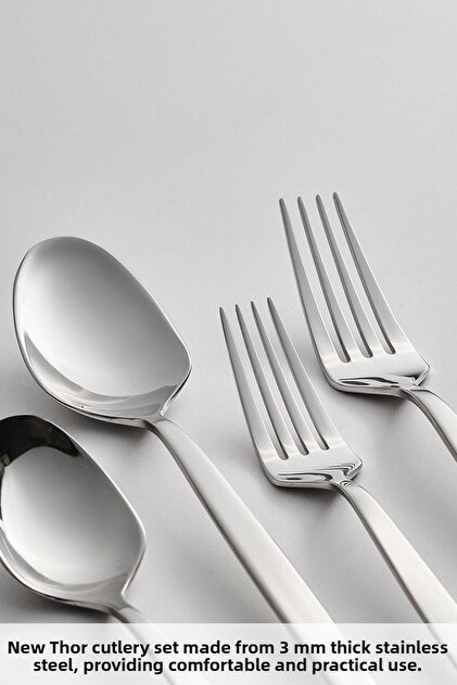 Karaca New Thor 84-Piece 12-Person Elegance Boxed Cutlery Set