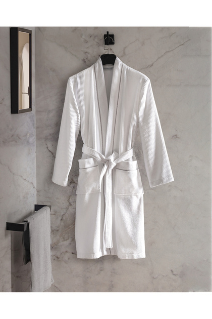 Piano Kimono Unisex %100 Pamuk Bornoz - Otel Koleksiyon