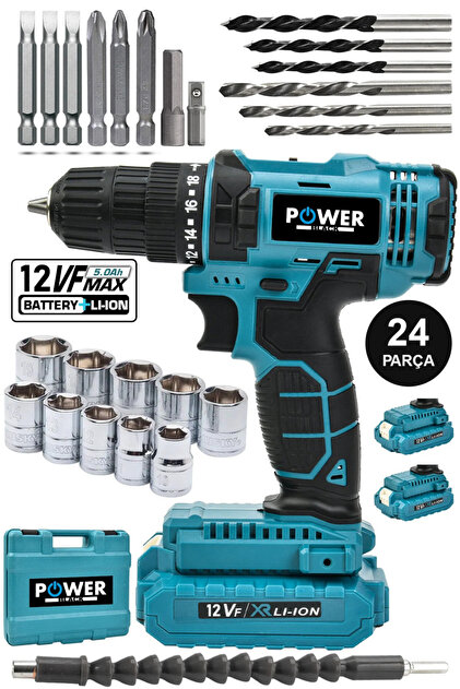 POWER BLACK Pro-xxc-line Germany Technology Çift Akülü Şarjlı