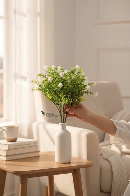 Decor artificial, buchet de verdeață