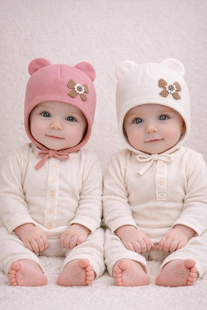 100% cotton twin baby beanie