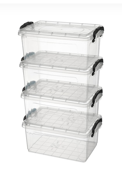Tuffex 5 lt fit organizer saklama kabı seti 4 adet - Fiyatı, Yorumları
