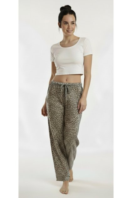 Women's Leopard Print Pajama Bottoms Cotton Relaxed Fit Winter Pocketless Ultra Comfortable up to 5XL