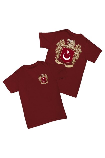 Bozkurt Symbol Turkey Back and Front Printed Unisex T-Shirt