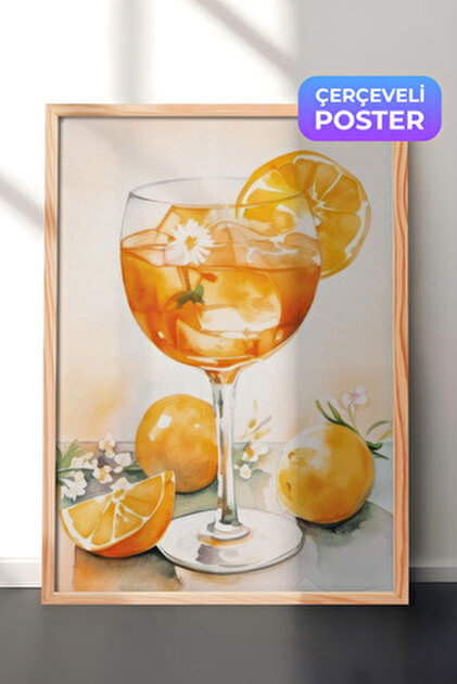 Universal Aperol Spritz Tablo Ahşap Poster Dekoratif - Fiyatı