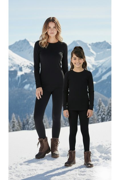 Girls' and Adult's Cotton Thermal Set (Leggings + Undershirt) - Unisex