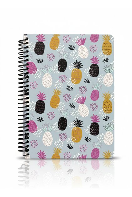 A5 Planner Spiral Notebook – Colorful Interior Design, 100 Sheets, 80 g