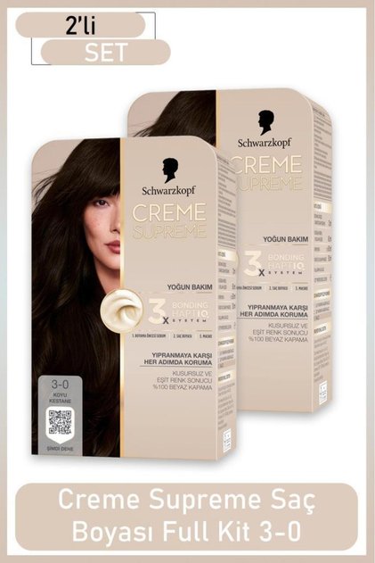 Creme Supreme Full Kit 3-0 Koyu Kestane x 2Adet