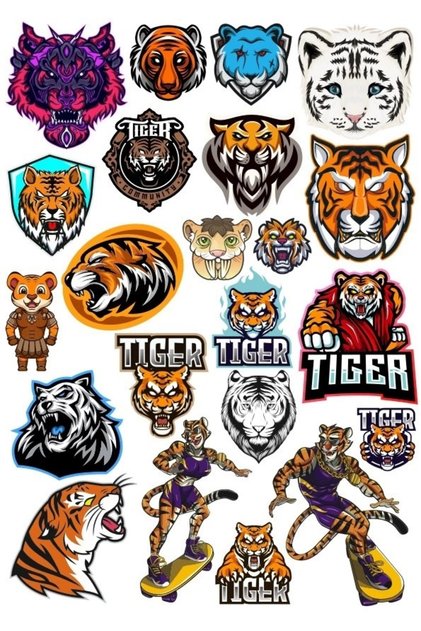 Tiger Sticker Set 11 25 Pieces Phone, Tablet, Notebook, Laptop Sticker