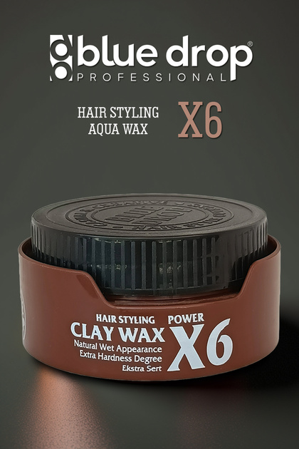 BLUE DROP Aqua Wax X6 Killi Su Bazlı Saç Wax - Güçlü Tutuculuk Mat