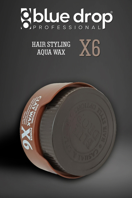 BLUE DROP Aqua Wax X6 Killi Su Bazlı Saç Wax - Güçlü Tutuculuk Mat