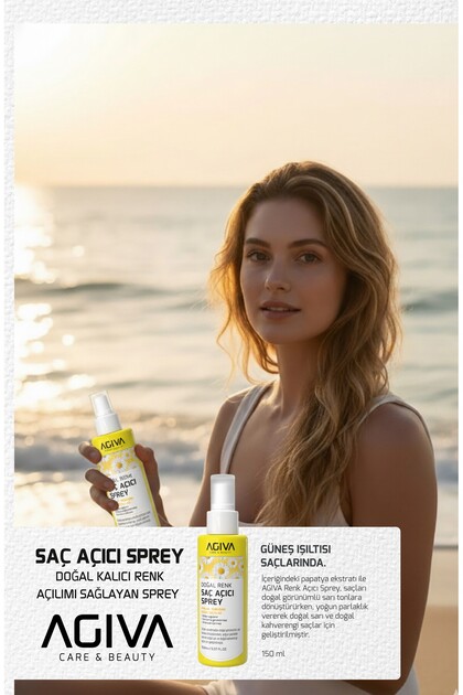 Agiva Ultra Shine Doğal Renk Saç Açıcı Sprey 150ml - 100Ml