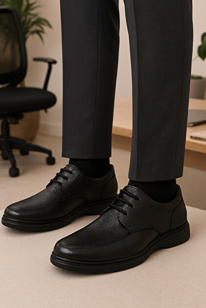 CACTUS BOUTİQUE Men's Genuine Leather Shoes Daily Large Size Comfort  Classic Shoes Casual Shoes Special Sole- Trendyol
