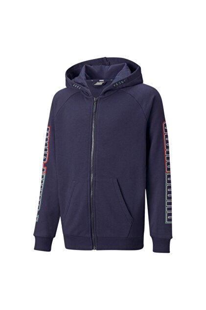 Alpha Tam Boy Fermuarlı Kapüşonlu Sweatshirt Jr