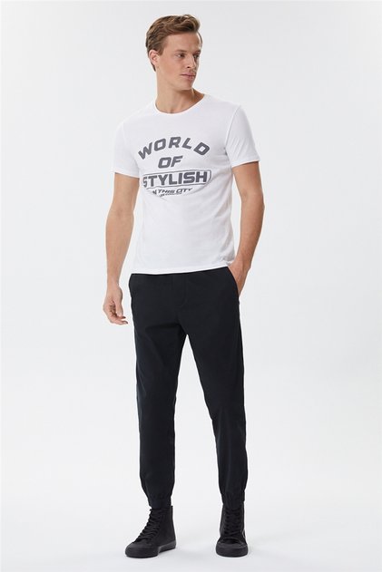Stylish Men's Crew Neck T-Shirt White