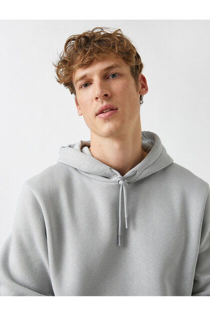 Basic Kapüşonlu Sweatshirt