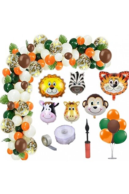 Balon Safari Temalı Doğum Günü Seti
