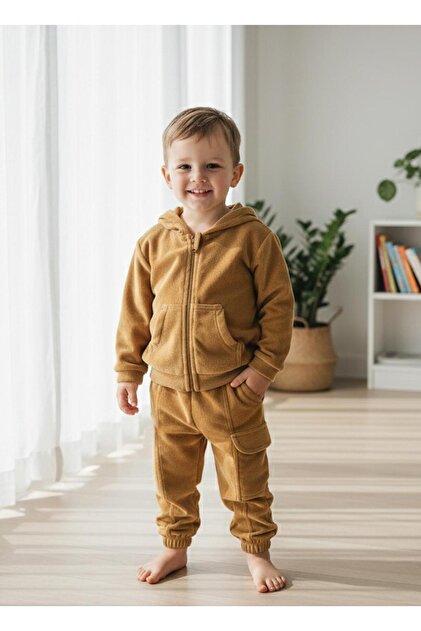Organic Latvian Velvet 2-Piece Set Mustard
