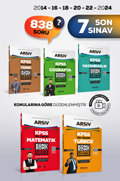 Marka Yayınları KPSS ÖN LİSANS KONU KONU Son 7 SINAV Çıkmış