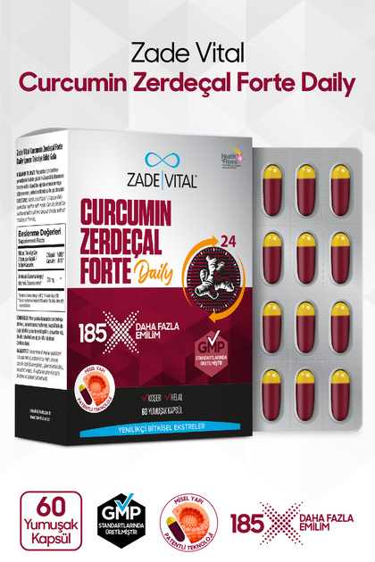 Zade Vital Curcumin Turmeric Forte Daily 185X Yüksek Emilimli