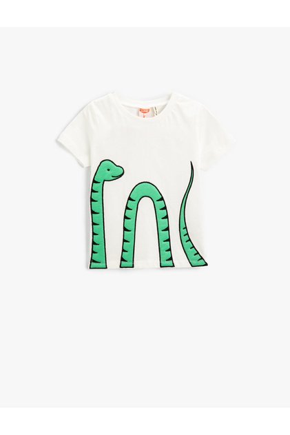Yılan Printed Short Sleeve T-Shirt Cotton
