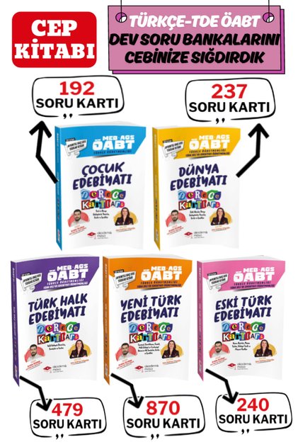 MEB-AGS ÖABT Türkçe Öğretmenliği Çocuk+Dünya+Türk Halk+Yeni Türk+Eski Türk Edebiyatı Derece Kartları