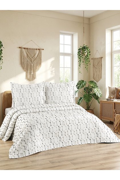 Luna 3 Piece Double Pique Set Gray 230 X 240 cm Gray