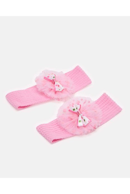 Girls Pink Floral Headband Set (Pack of 2)