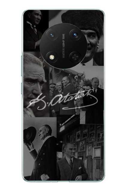 Honor X9C Compatible Kemal Atatürk Signature B Printed Silicone Case