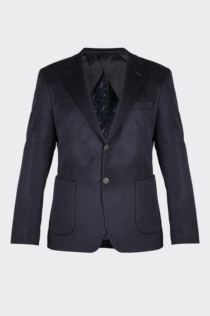 Lacivert Kadife Fitilli Casual Premium Ceket
