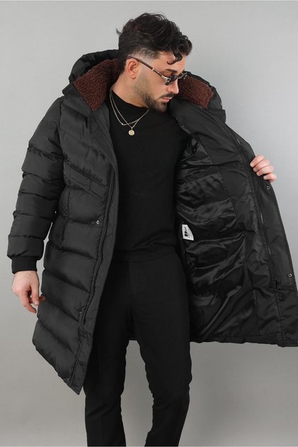Hooded Long Men's Puffer Coat 1150