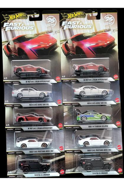 HOT WHEELS Premium Fast & Furious 25. Yıl Özel 10'lu Set Yeşil