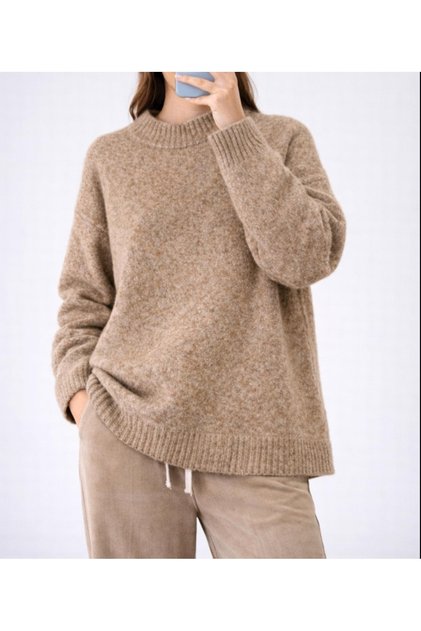 Standard Size Crew Neck Oversized Sweater