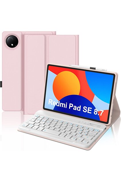 m.tk moveteck Xiaomi Redmi Pad Se 8.7 inç Uyumlu Tablet Klavyeli