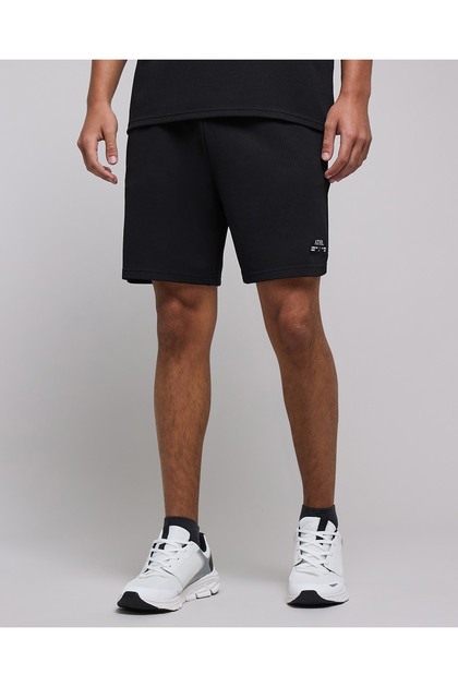 Textured Shorts With Drawstring Waist
