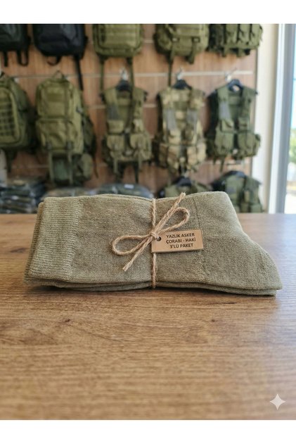 3-Pack Soldier Socks Summer Khaki / Sports Outdoor Tactical Clothing Civilian Suitable Anti-Sweat Absorbent