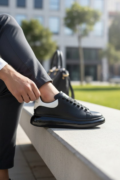Enoch Erkek Alex Model Jel Taban Sneaker Oversize Kalın ve Parlak Tabanlı Lüks Sokak Modeli