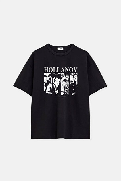 HEATED RIVALRY- Hollanov Siyah T-shirt