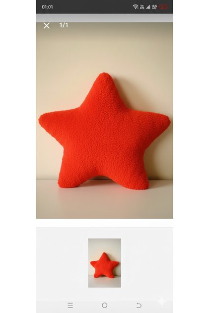 2 Decorative Star Shaped Pillows 35 cm