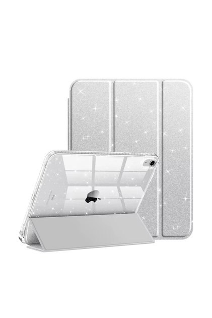 Θήκη GlitterGuard για iPad 10/iPad 11 (A16) (10,9"-11") με βάση γραφίδας, Glitter, γκρι