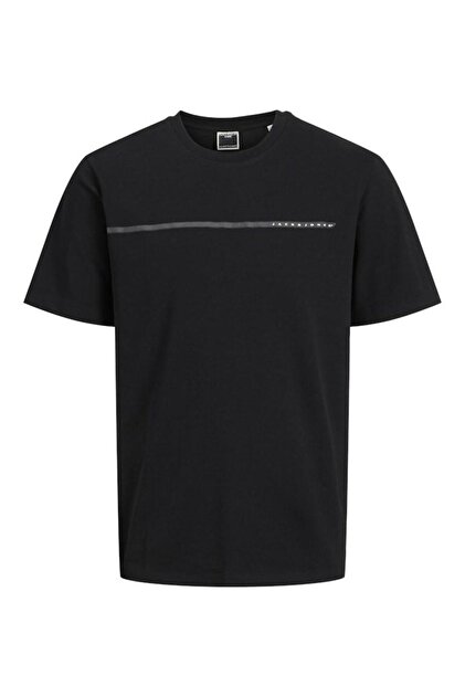 Jack & Jones JCOFUSION FULL BRANDING TEE SS CREW NOOS Black