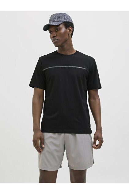 Jack & Jones JCOFUSION FULL BRANDING TEE SS CREW NOOS Black
