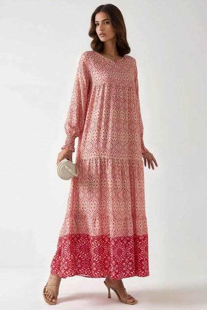 Printed Viscose Maxi Dress