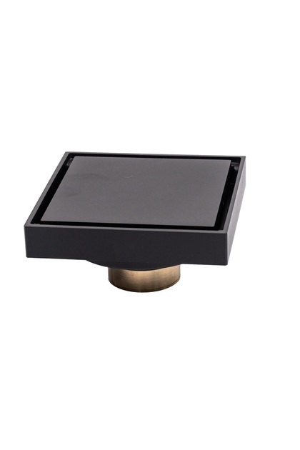 Sifon pardoseala TRENDY’S, negru Mat 10X10 cm, iesiere pe 40 mm antimiros