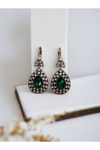Zircon Stone Water Drop Figured Earrings